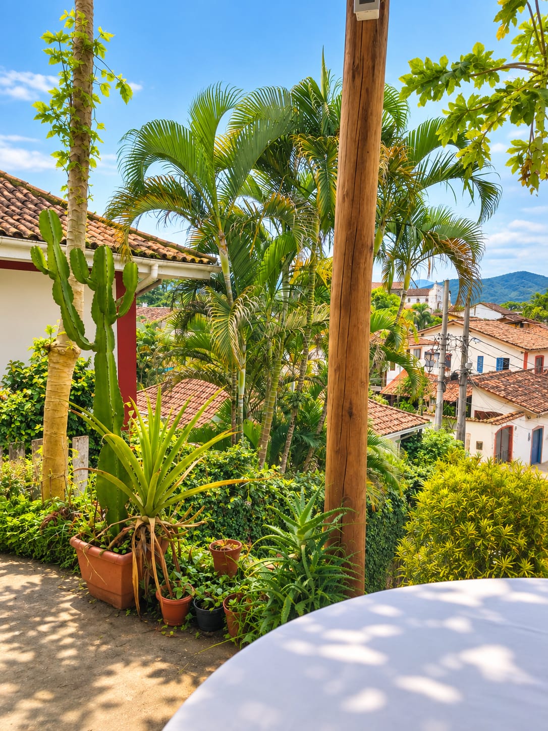Jardim com vista para Paraty